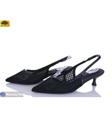 Туфлі жіночі на літо (6 пар р.36-40) чорний  "Mei De Li"