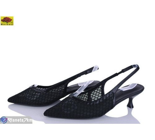 Туфлі жіночі на літо (6 пар р.36-40) чорний  "Mei De Li"