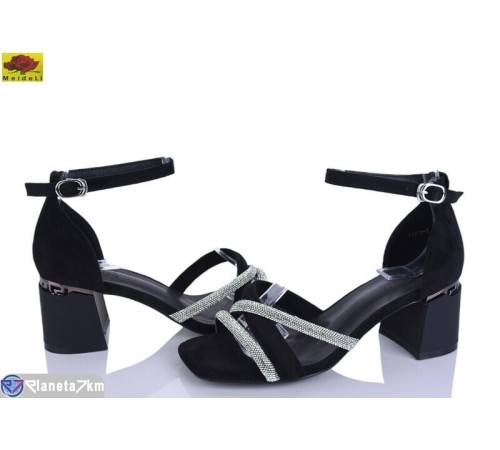 Босоніжки жіночі на літо (6 пар р.36-40) чорний  "Mei De Li"