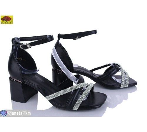 Босоніжки жіночі на літо (6 пар р.36-40) чорний  "Mei De Li"