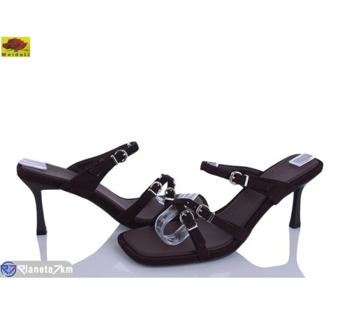 Шлепки жіночі на літо (6 пар р.35-40) коричневий  "Mei De Li"