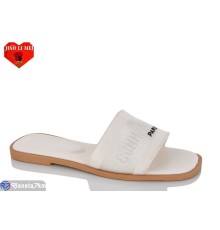 Шлепки жіночі на літо (8 пар р.36-41) білий  "Jiao Li Mei"