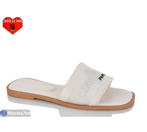 Шлепки жіночі на літо (8 пар р.36-41) білий  "Jiao Li Mei"