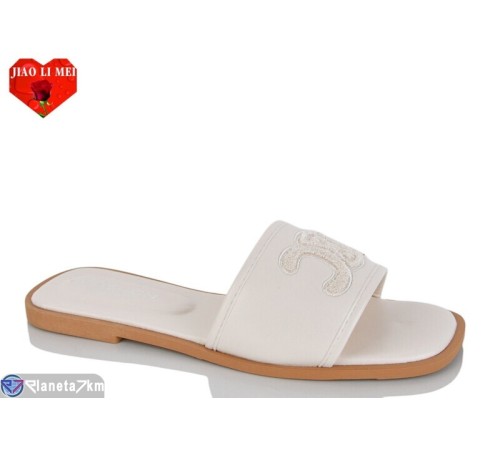 Шлепки жіночі на літо (8 пар р.36-41) білий  "Jiao Li Mei"