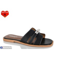 Шлепки жіночі на літо (8 пар р.36-41) чорний  "Jiao Li Mei"