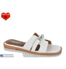 Шлепки жіночі на літо (8 пар р.36-41) білий  "Jiao Li Mei"