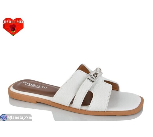 Шлепки жіночі на літо (8 пар р.36-41) білий  "Jiao Li Mei"
