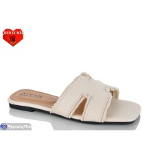 Шлепки жіночі на літо (8 пар р.36-41) бежевий  "Jiao Li Mei"