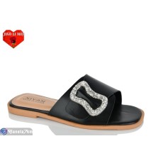 Шлепки жіночі на літо (8 пар р.36-41) чорний  "Jiao Li Mei"