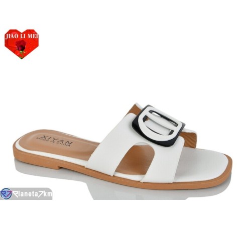 Шлепки жіночі на літо (8 пар р.36-41) білий  "Jiao Li Mei"