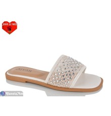 Шлепки жіночі на літо (8 пар р.36-41) бежевий  "Jiao Li Mei"