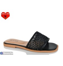 Шлепки жіночі на літо (8 пар р.36-41) чорний  "Jiao Li Mei"