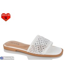 Шлепки жіночі на літо (8 пар р.36-41) білий  "Jiao Li Mei"