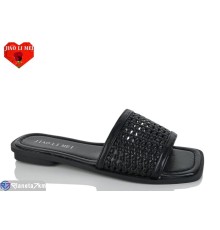 Шлепки жіночі на літо (8 пар р.36-41) чорний  "Jiao Li Mei"