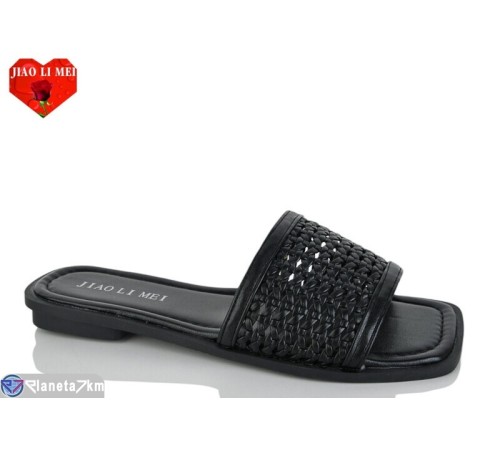 Шлепки жіночі на літо (8 пар р.36-41) чорний  "Jiao Li Mei"
