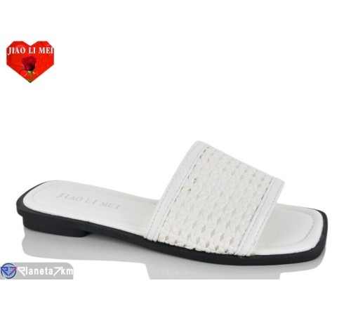 Шлепки жіночі на літо (8 пар р.36-41) білий  "Jiao Li Mei"
