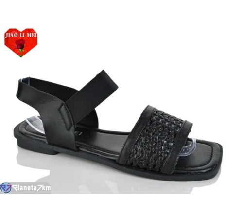 Босоніжки жіночі на літо (8 пар р.36-41) чорний  "Jiao Li Mei"