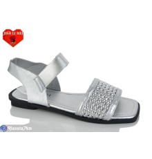 Босоніжки жіночі на літо (8 пар р.36-41) срібний  "Jiao Li Mei"