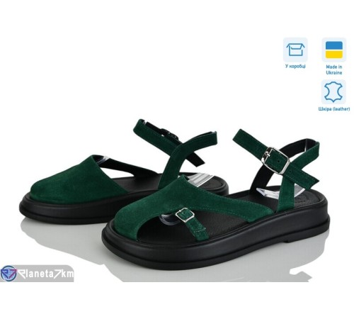 Босоніжки жіночі на літо (6 пар р.36-40) зелений  "Linda"