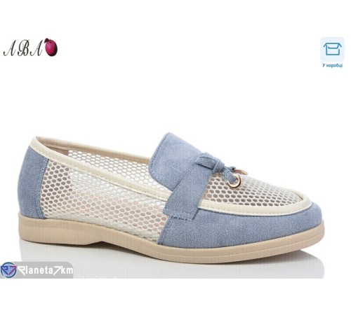 Туфлі жіночі на літо (8 пар р.36-41) блакитний  "Aba"