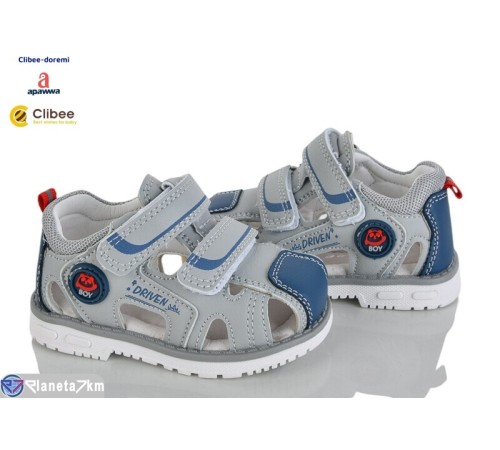 Сандалі дитячі на літо (6 пар р.19-24) сірий  "BELIES-D"