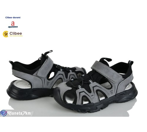 Сандалі дитячі на літо (6 пар р.32-37) сірий  "BELIES-D"
