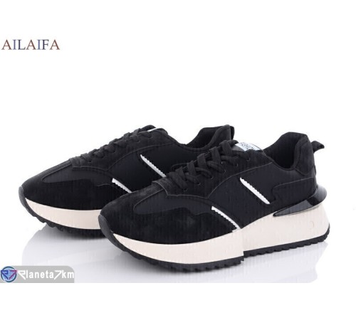 Кросівки жіночі на весну/осінь (8 пар р.36-41) чорний  "Latifa"