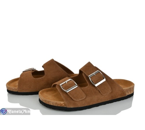 Шлепки жіночі на літо (8 пар р.36-41) коричневий  "LOREDANA"