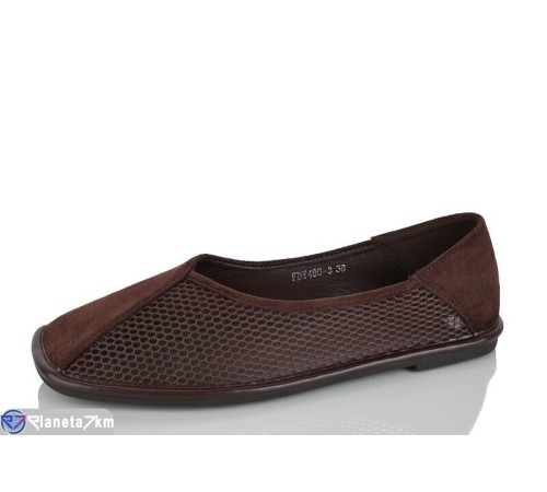 Балетки жіночі на літо (8 пар р.36-41) коричневий  "Lilin"