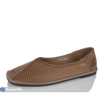 Балетки жіночі на літо (8 пар р.36-41) коричневий  "Lilin"