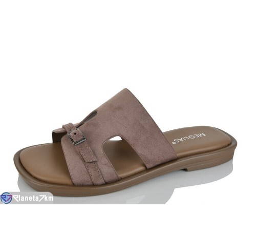 Шлепки жіночі на літо (8 пар р.36-41) коричневий  "Lilin"