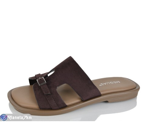 Шлепки жіночі на літо (8 пар р.36-41) коричневий  "Lilin"