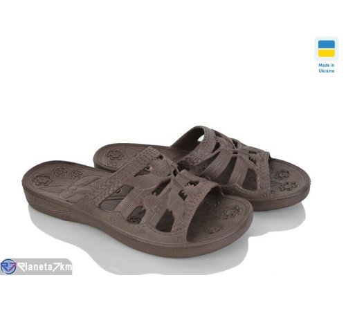 Шлепки жіночі на літо (6 пар р.36-41) коричневий  "Ladmir"