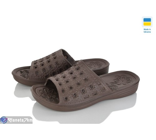 Шлепки жіночі на літо (6 пар р.36-41) коричневий  "Ladmir"