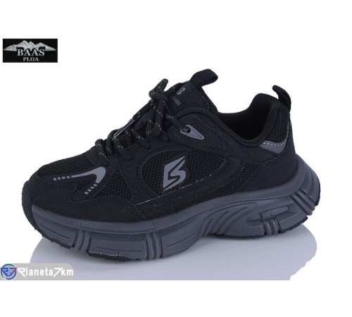 Дитячі кросівки на весну/осінь (8 пар р.32-37) чорний  "Baas"