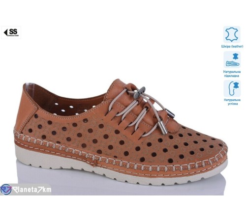 Туфлі жіночі на літо (8 пар р.36-41) коричневий  "KLAKSON"