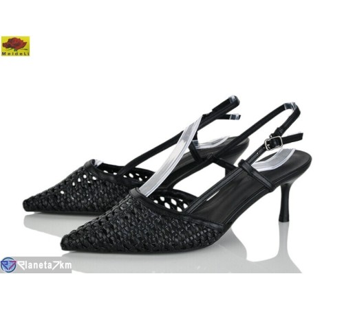 Туфлі жіночі на літо (6 пар р.35-40) чорний  "Mei De Li"
