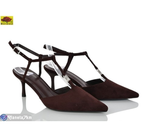 Туфлі жіночі на літо (6 пар р.35-40) коричневий  "Mei De Li"