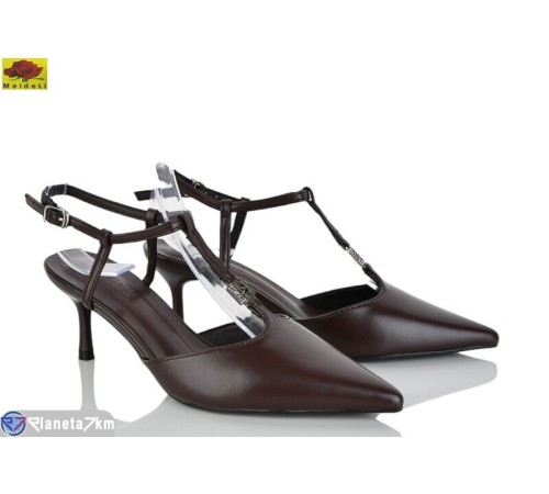 Туфлі жіночі на літо (6 пар р.35-40) коричневий  "Mei De Li"