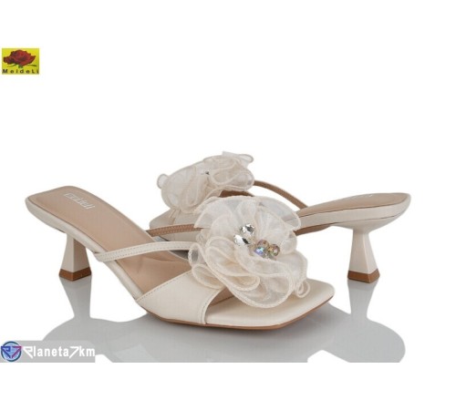 Шлепки жіночі на літо (6 пар р.36-40) бежевий  "Mei De Li"