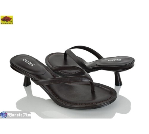 Шлепки жіночі на літо (6 пар р.36-40) коричневий  "Mei De Li"