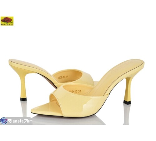 Шлепки жіночі на літо (6 пар р.36-40) жовтий  "Mei De Li"