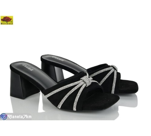 Шлепки жіночі на літо (6 пар р.36-40) чорний  "Mei De Li"