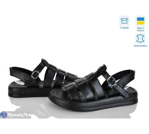 Босоніжки жіночі на літо (8 пар р.36-41) чорний  "ERIKA"