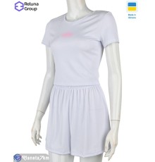 Жіночий костюм на літо (4 шт. р.сетка 42-48) білий  "Raluka"