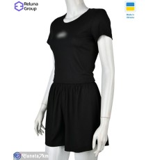 Жіночий костюм на літо (4 шт. р.сетка 42-48) чорний  "Raluka"