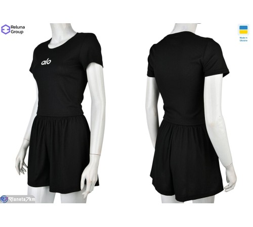 Жіночий костюм на літо (4 шт. р.сетка 42-48) чорний  "Raluka"