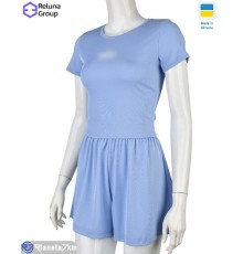 Жіночий костюм на літо (4 шт. р.сетка 42-48) блакитний  "Raluka"