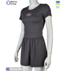 Жіночий костюм на літо (4 шт. р.сетка 42-48) сірий  "Raluka"