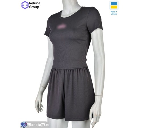 Жіночий костюм на літо (4 шт. р.сетка 42-48) сірий  "Raluka"